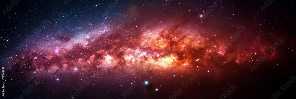 background with space, Clouds streak across the red Milky Way, galaxy with stars on night starry sky Panorama view universe space, red nebula
background with space, Clouds streak across the red Milky Way, galaxy with stars on night starry sky Panorama view universe space, red nebula