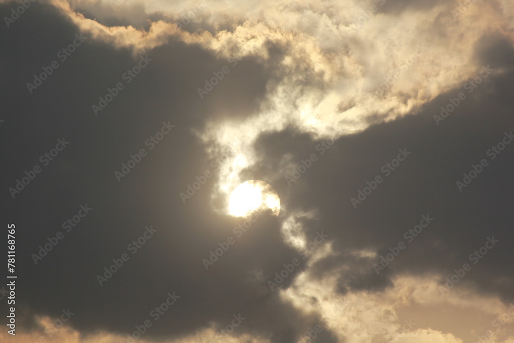 Morning sunrays with sun and clouds Morning sunrays with sun and clouds