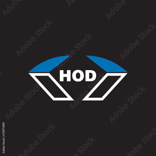 HOD letter logo design on white background. HOD logo. HOD creative initials letter Monogram logo icon concept. HOD letter design