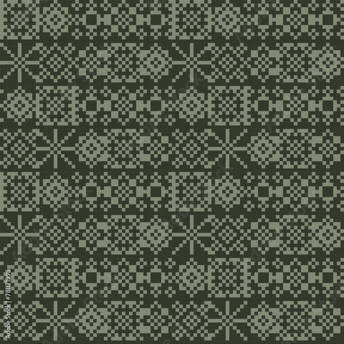 Neutral Colour Christmas Fair Isle Seamless Pattern Design