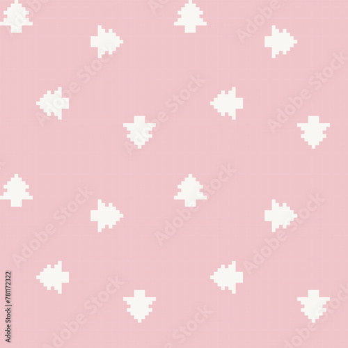 Pastel Christmas Fair Isle Seamless Pattern Design