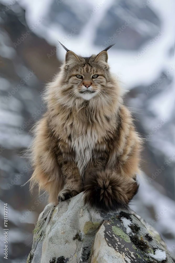 AI generated illustration of Himalayan Jungle Cat (Felis chaus kutas)