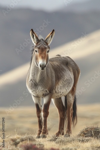 AI generated illustration of Tibetan Wild Ass  Kiang   Equus kiang 