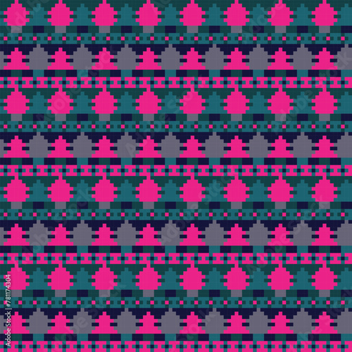 Christmas Fair Isle Seamless Pattern Design