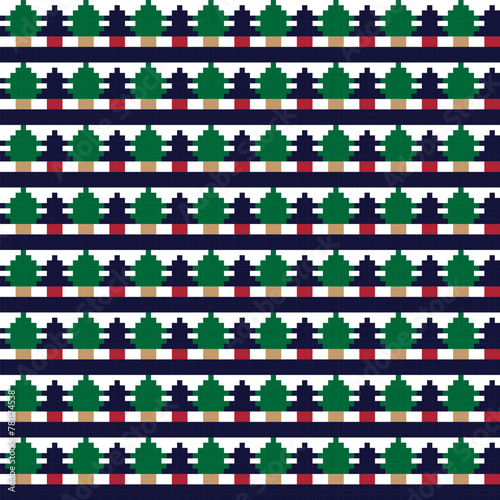 Christmas Fair Isle Seamless Pattern Design