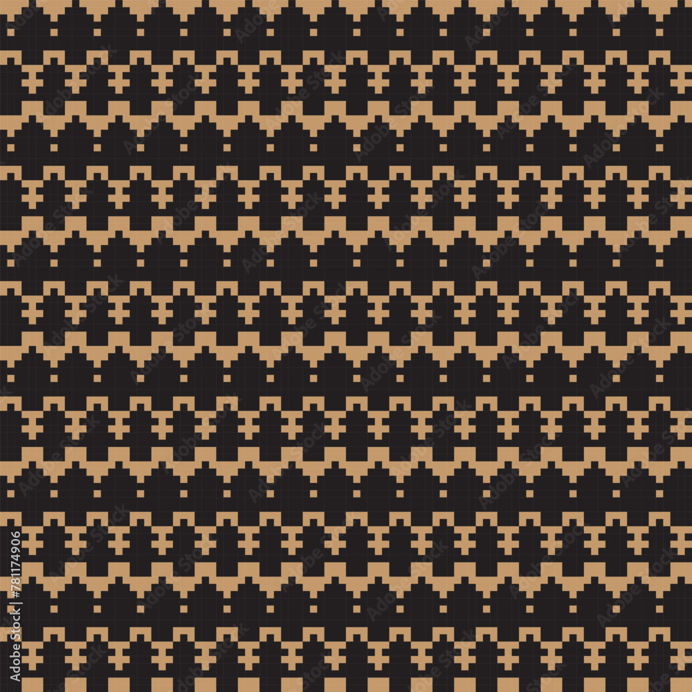 Neutral Colour Christmas Fair Isle Seamless Pattern Design