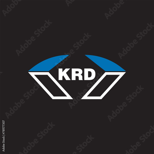 KRD letter logo design on white background. KRD logo. KRD creative initials letter Monogram logo icon concept. KRD letter design
