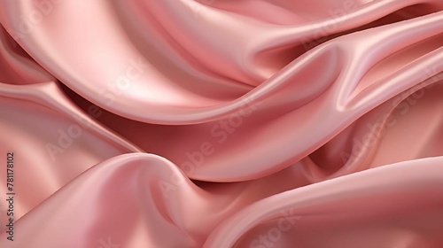 AI generated illustration of a pink silk fabric