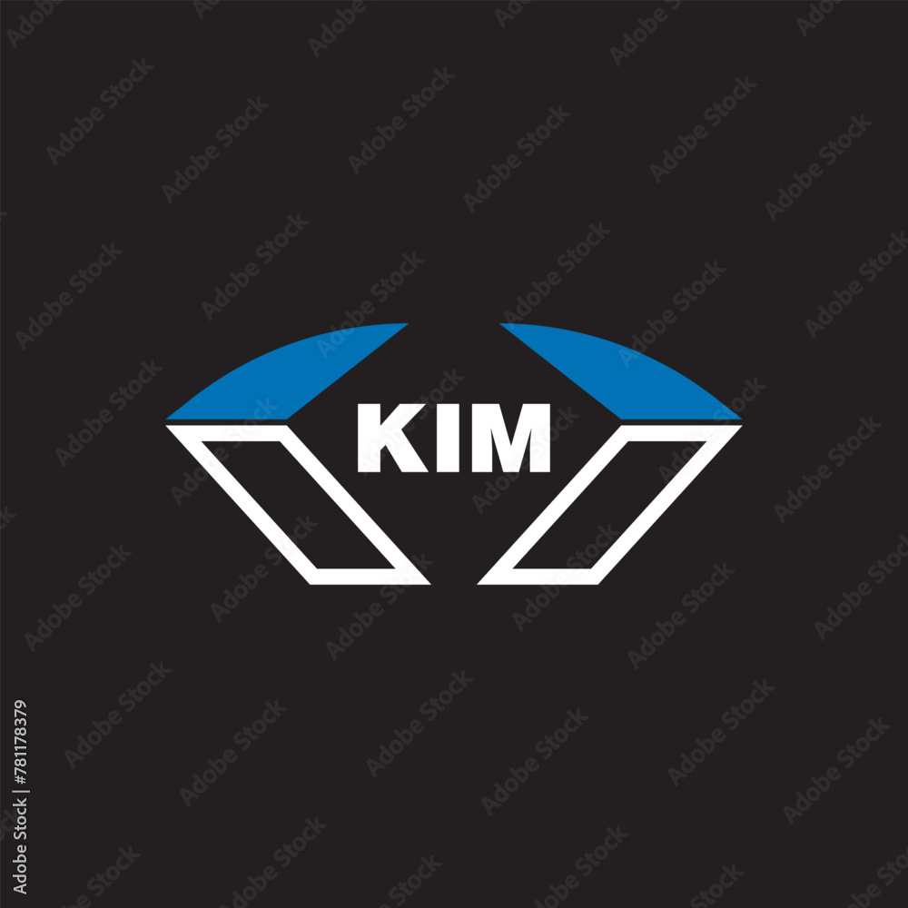 KIM letter logo design on white background. KIM logo. KIM creative ...