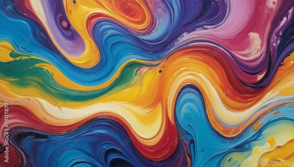 Fluid art at its finest, this image depicts a swirling rainbow of colors blending seamlessly in a liquid-like pattern.. AI Generation Fluid art at its finest, this image depicts a swirling rainbow of colors blending seamlessly in a liquid-like pattern.. AI Generation