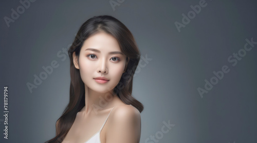 Ethereal Asian beauty with a captivating gaze