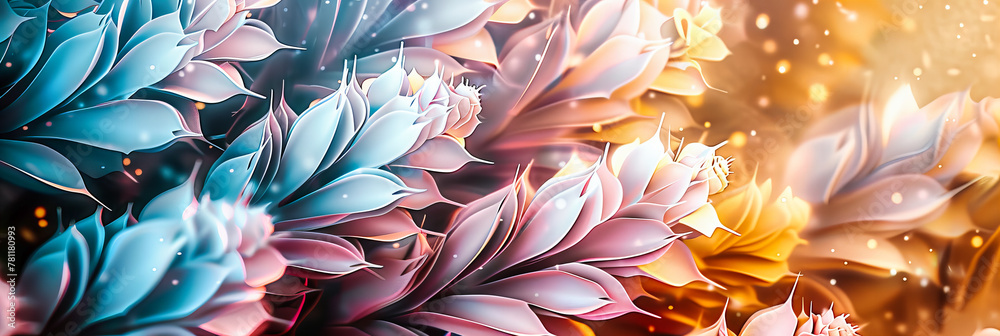 Exotic Succulent Plants and Flowers, Closeup of Floral Beauty in a Botanical Garden, Natures Diversity and Color Exotic Succulent Plants and Flowers, Closeup of Floral Beauty in a Botanical Garden, Natures Diversity and Color
