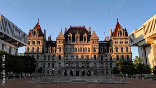Beautiful shot of the historic NYS State Capitol Building in Albany, NY photo