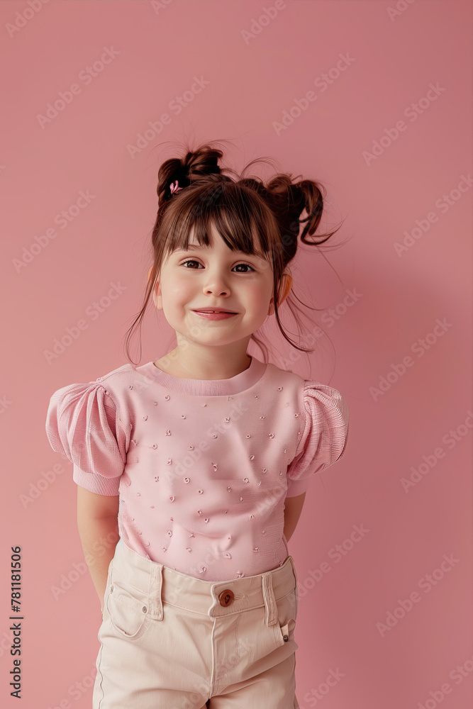 Little smiling on a pink background
Little smiling on a pink background