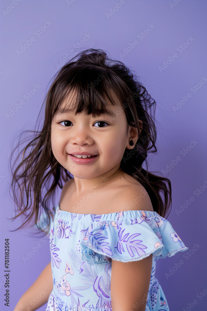 Little smiling on a purple background
Little smiling on a purple background