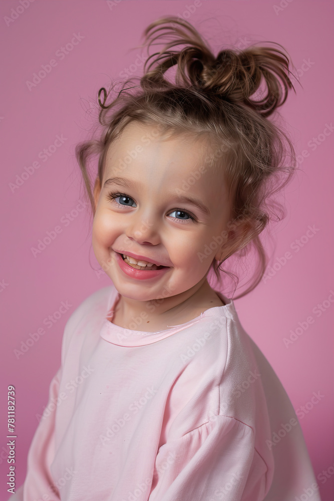 Little smiling on a pink background
Little smiling on a pink background