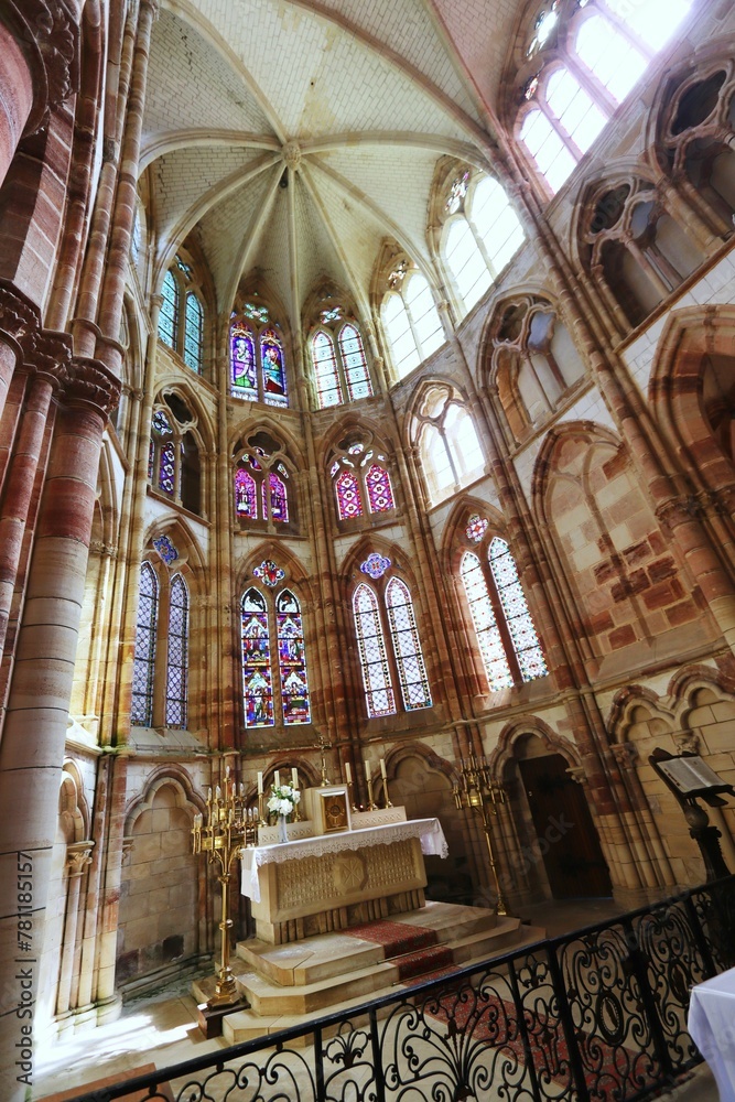 Interior of saint Vitus church in Prague