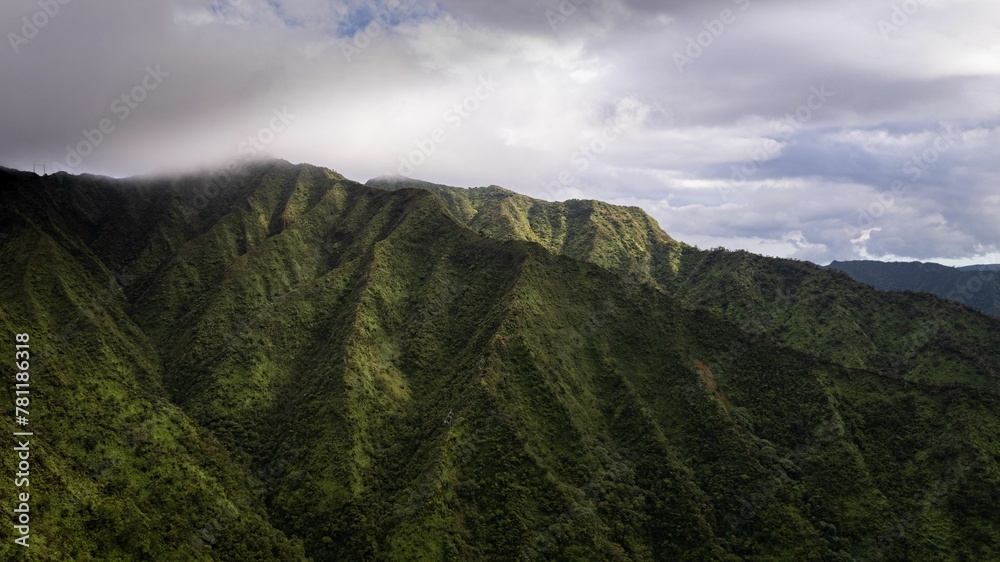 Mountain ridge Oahu, Hawaii