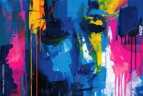 Emotional Depth in Vibrant Abstract Art