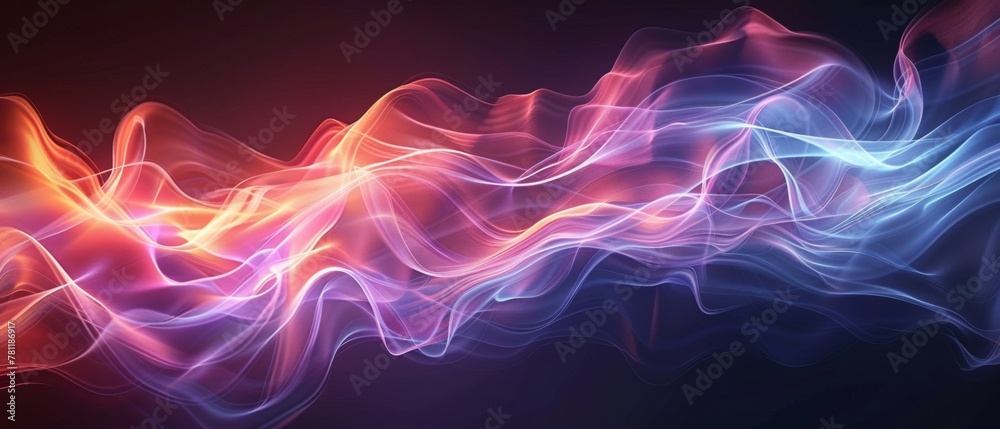 Mesmerizing abstract composition featuring undulating waves of pink and blue, giving a sense of serene movement. Mesmerizing abstract composition featuring undulating waves of pink and blue, giving a sense of serene movement.