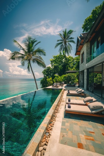 Luxury Villa with Infinity Pool Overlooking the Sea © ffunn