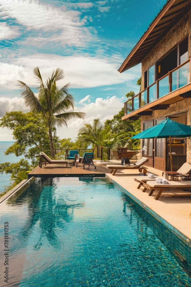 Luxury Villa with Infinity Pool Overlooking the Sea