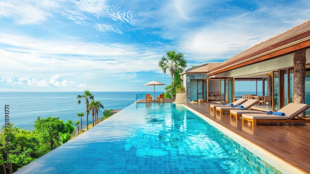 Luxury Villa with Infinity Pool Overlooking the Sea