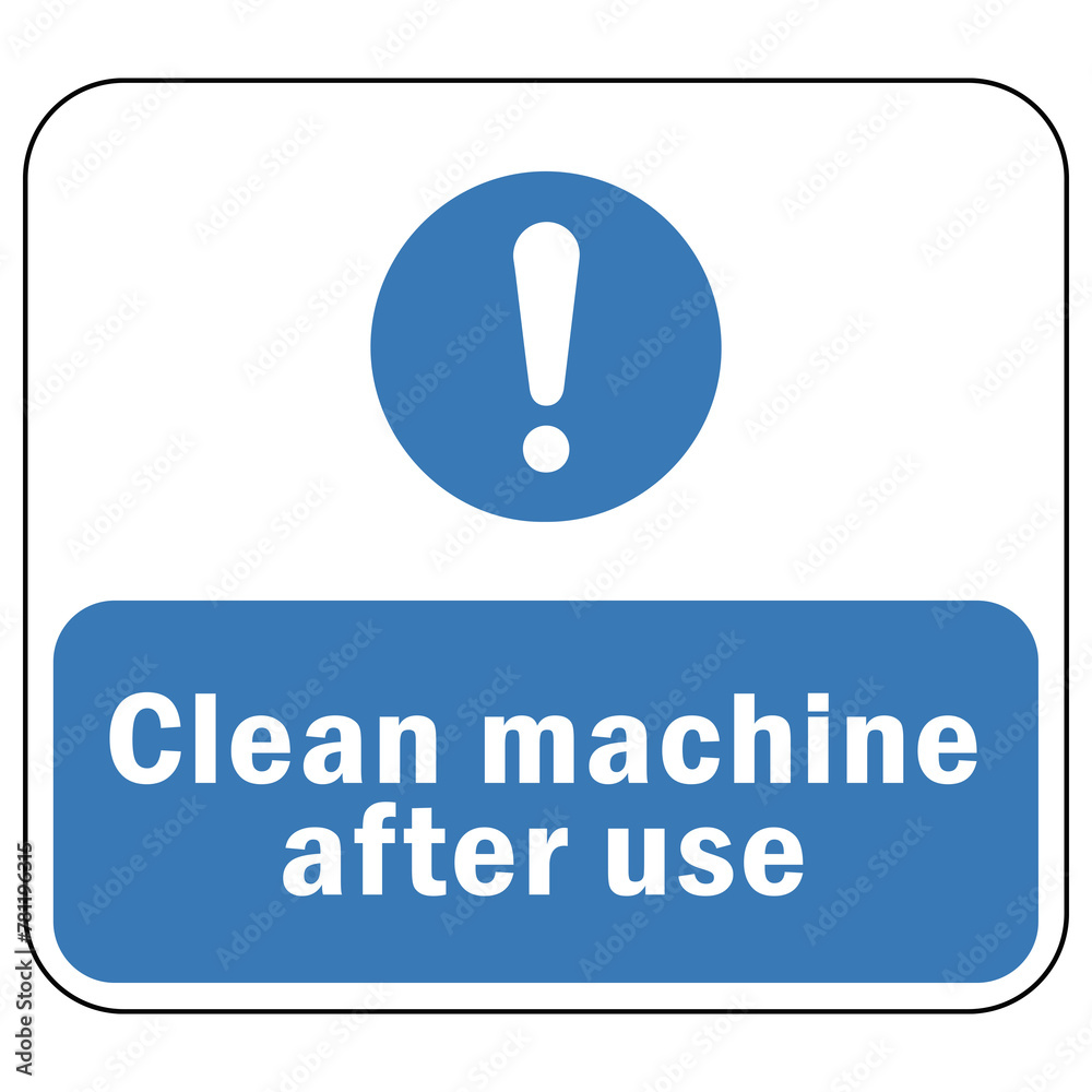 clean machine after use sign element design. clean machine after use sign element design.