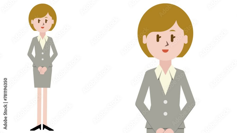 Animation of a woman giving a presentation (loop playable) Animation of a woman giving a presentation (loop playable)