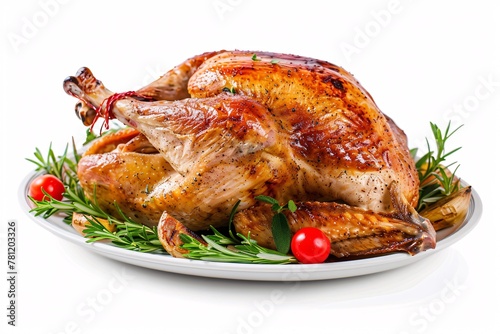 a roasted turkey on a plate