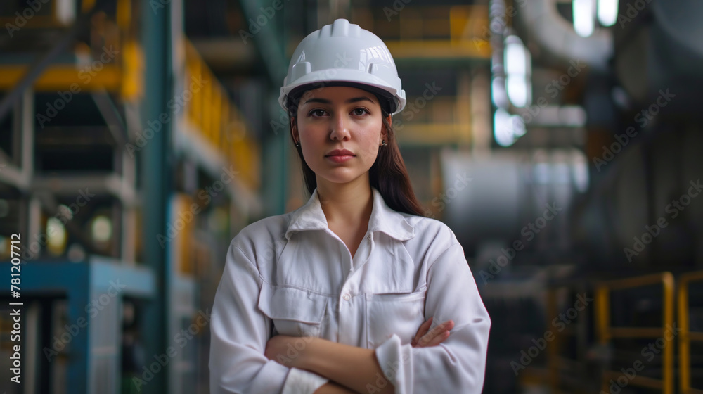 A female industrial engineer performs complex tasks every day. A female industrial engineer performs complex tasks every day.