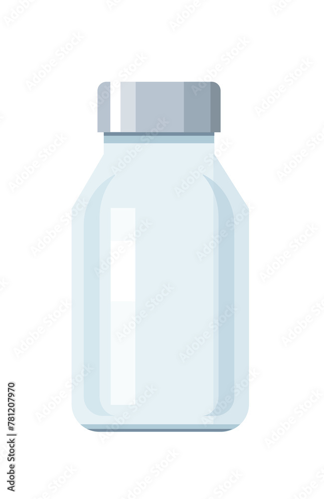 glass bottles isolated