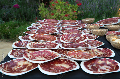 salami on a plate