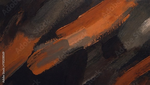 abstract orange oil paint brushstrokes texture pattern contemporary painting wallpaper © Dayami