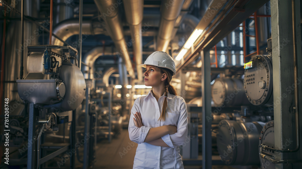 A female industrial engineer performs complex tasks every day. A female industrial engineer performs complex tasks every day.