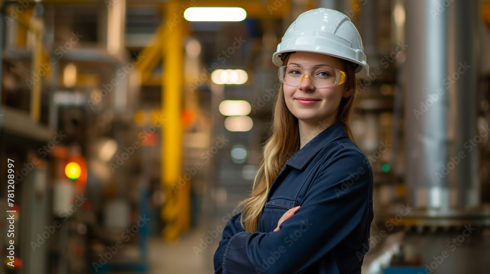 A female industrial engineer performs complex tasks every day.