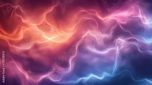 Cosmic Energy Flow, Vibrant Pink and Blue Swirls, Abstract Nebula Texture photo