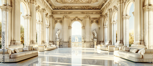 Italian Palace Interior Exuding Baroque Elegance, A Timeless Journey Through Artistic Splendor and Historical Richness