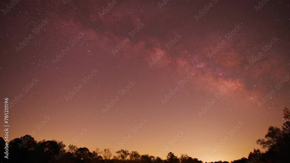 Milky Way on night sky, time lapse Milky Way on night sky, time lapse