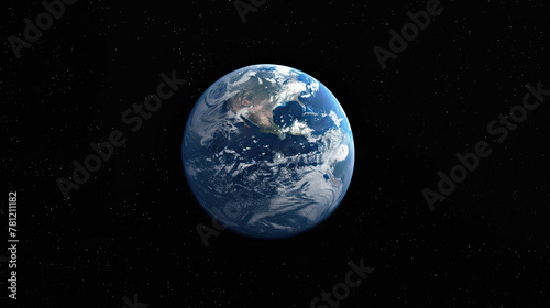 Planet earth from space at night. Isolated on black 