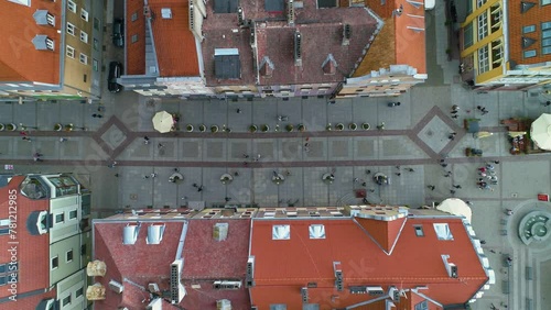 Old Town Street Olsztyn Staromiejska Aerial View Poland