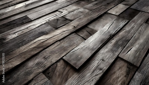 wooden parket as texture in grey black vintage appearance oblique structure photo