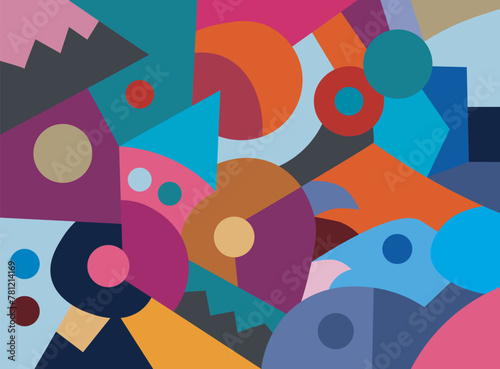 colorful abstract art for wall decoration

