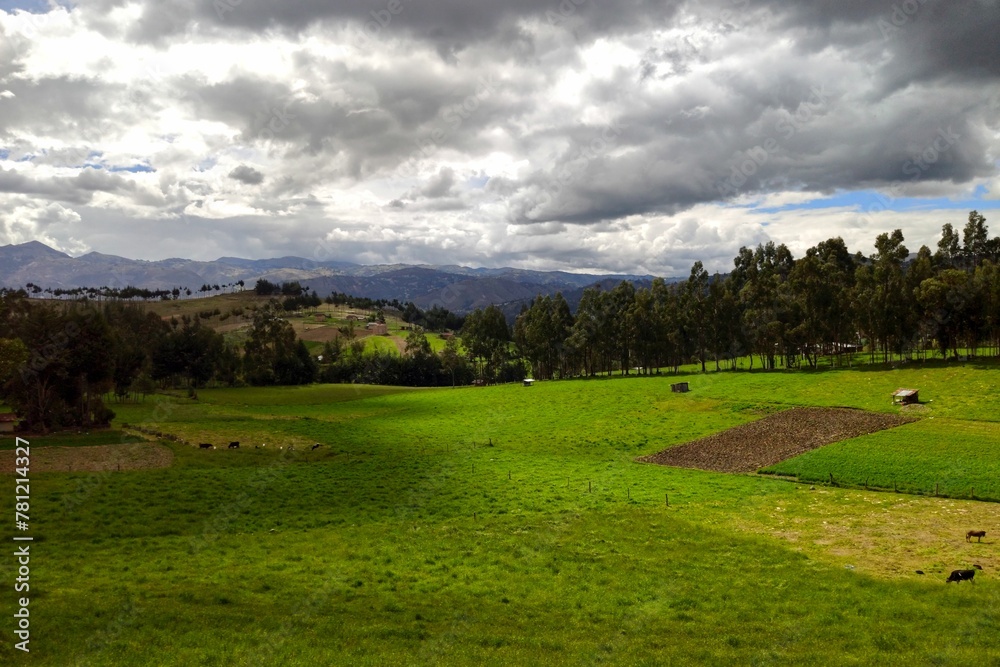 Landscape in Otuzco valley, Andes, Peru