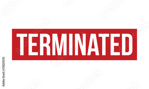 Terminated Rubber Stamp Seal Vector