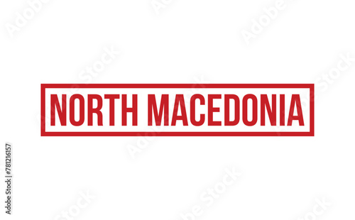 North Macedonia Rubber Stamp Seal Vector