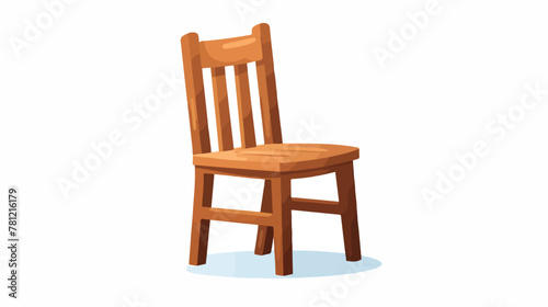 Illustration a wooden chair on a white background 2