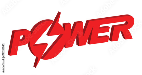 3D Power logo design vector. Flash lightning Thunderbolt Energy representing high power Logo design vector element. Logo, icon, emblem, S, sign, symbol  concept for logo design.