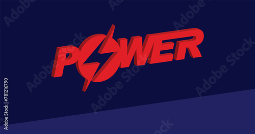 3D Power logo design vector. Flash lightning Thunderbolt Energy representing high power Logo design vector element. Logo, icon, emblem, S, sign, symbol  concept for logo design.