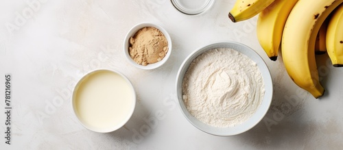 Banana mix with flour, suga...